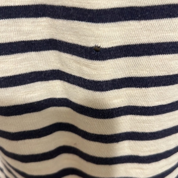 J Crew Women’s Long Sleeve Navy Blue and White Striped Tee Women’s Size S Small - Picture 3 of 3